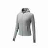 Anta Training Series Solid Color Zip-Up Hooded Versatile Breathable Sun Protection Jacket Women Jackets Star-Diamond-Gray 162527721-2