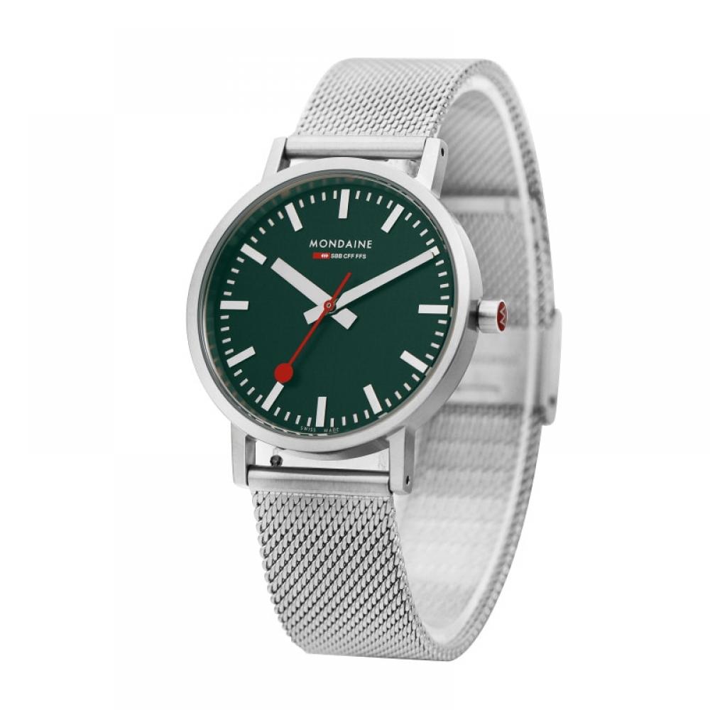 Mondaine A660.30314.60sbj Классические лесные зеленые часы Public Metal