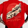 Unisexs Cotton Jdm Racing T Shirt Japanese Drift Car Red Sun Retro Car Pattern Tshirt Street Racing Enthusiast Summer Unisexs Top