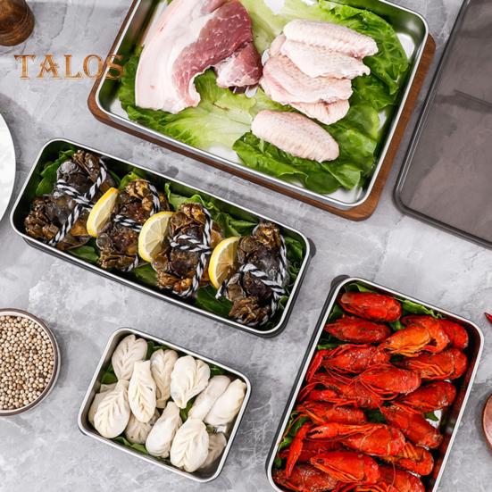 Refrigerator Stainless Steel Cheese Container Elevated Base Fridge Deli Meat Storage Box Kitchen Food Storage Container with Lid