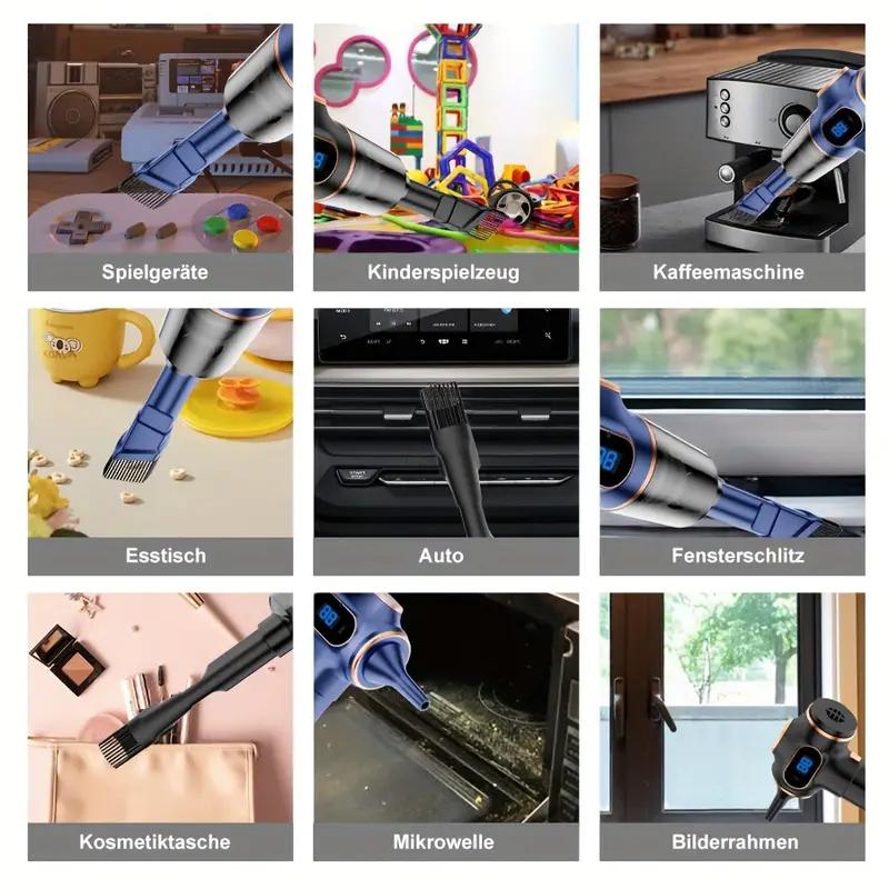 5в1 беспроводной автомобильный пылесос 1 шт. 29000Па ручной вакуумный насос 3000мАч USB зарядка цифровой дисплей для автомобиля офис бытовая техника