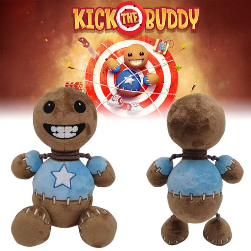 Мягкая игрушка Kick The Buddy, Кристально-мягкий мех, Коричневый, Высота 30 см, Наполнитель из ПП хлопка