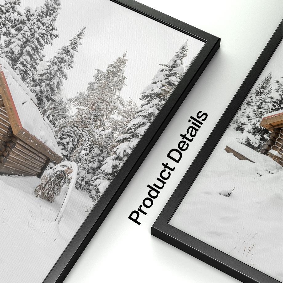 Настенная картина на холсте, зимний снег, дом, сосновый лист, северный олень, плакаты на скандинавскую тему и принты, настенные панно для декора гостиной