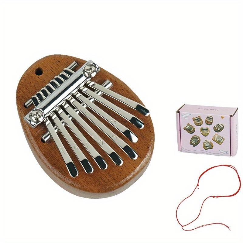 8-Key Mini Thumb Piano - Portable Wooden Finger Piano with Lanyard, Perfect Gift for Valentines Day, Adults, Beginners, and Music Enthusiasts