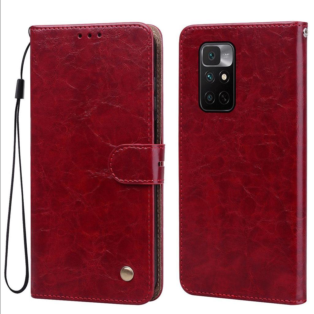 Винтажный чехол-бумажник с текстурой Crazy Horse из ПУ-кожи для Xiaomi Redmi Note 12 Pro 4G, 11S 4G, 11 Pro 5G 4G, 11 4G, с держателем для карт, подставкой