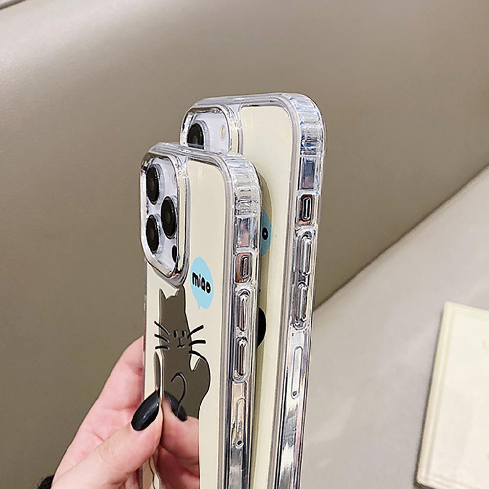 Чехлы для мобильных телефонов iPhone 11 13 XR 15 Pro Max 12 14 Pro Max Чехол iPhone 16 XS Max Зеркальный защитный чехол Зеркальный Изысканный мультяшный водонепроницаемый