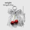 Phone Charms Ribbon Bow Keychain Leopard Pattern Heart Phone Chains Pearl Bow Pendant  Women Girls