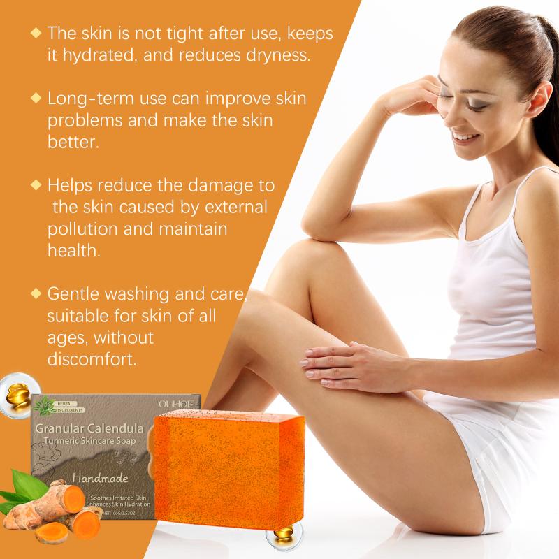 Calendula Turmeric Skincare Soap Gently Cleanses Pores Moisturizes And Nourishes Skin Body Bathing
