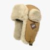 New Winter Leather Lei Feng Hat for Men and Women Korean Style Cold Proof Ear Protection Plus Velvet Thickened Outdoor Warm Hat