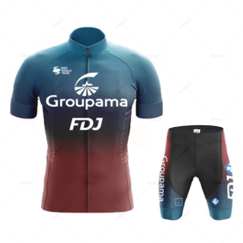 Fdj Team Cycling Jersey Set for Men, Cycling Clothing, MTB Bike Clothes, Uniform, Bicycle Suit, New, 2026