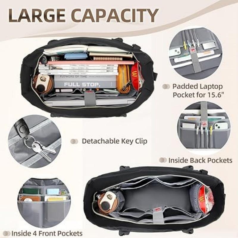 New Women's Laptop Bag Handbag Computer Shoulder Bag Business Briefcase Tote black