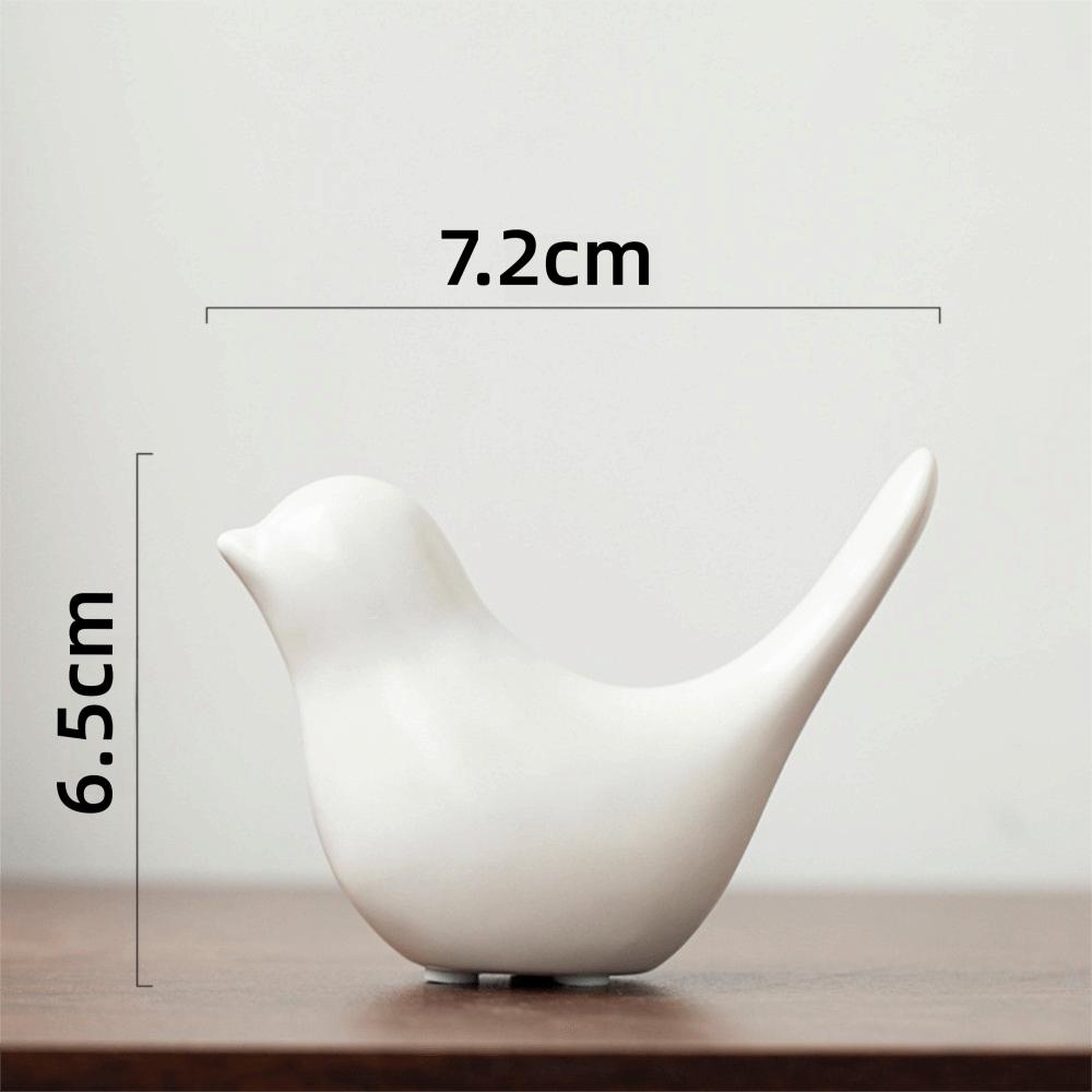 Black White Bird Sculpture Nordic Style Animal Statue Ornaments Bird Ceramic Figurines Home Decor