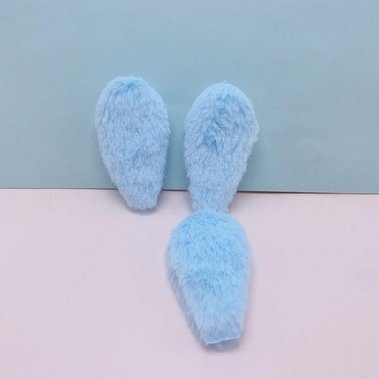 Плюшевая меховая повязка на голову с ушками кролика для заколки DIY Милые заколки для челки боковые