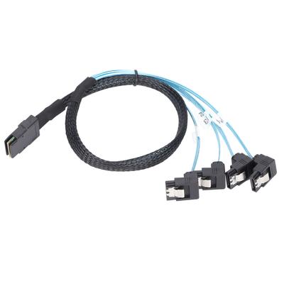 Кабель Mini SAS 36PIN Пластиковый Прочный 12 Гбит/с Высокоскоростной Стабильная Производительность Кабель Mini SAS к 4 SATA