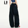CHOCOOLATEit Women's Wide-Leg Drawstring Cotton Casual Pants