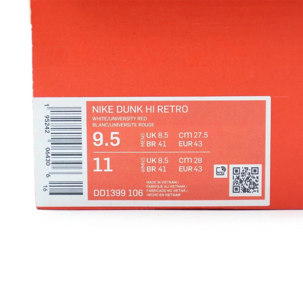 DD1399-106 Nike Dunk High Championship St. Университет Джона Красный Белый (Мужской)