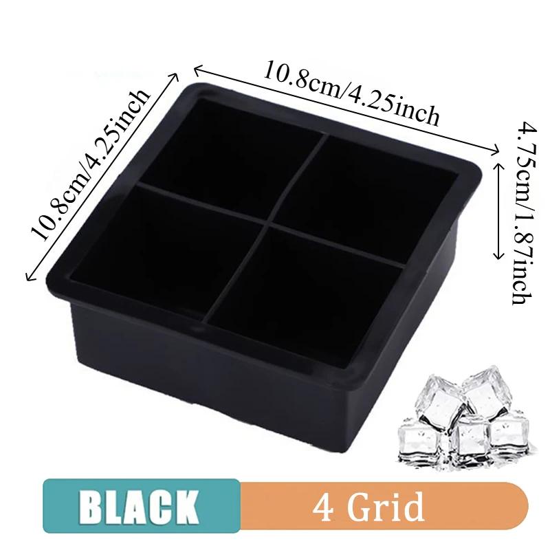 4/6/8/15Grids Silicone Ice Cube Molds Ice Molds Reusable Whiskey Ice Cube Molds Cocktail Freezer DIY Homemade Barware