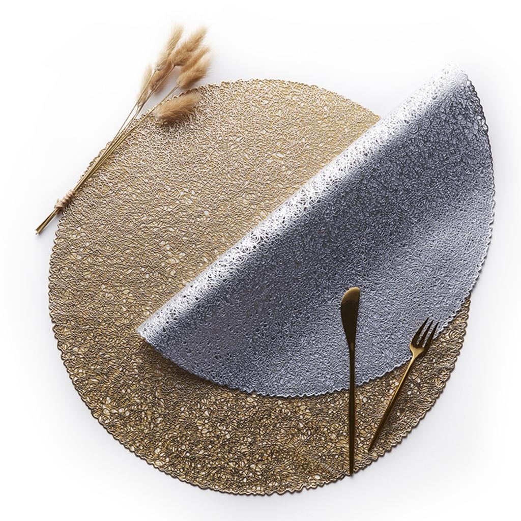 Тканый настольный коврик из ПВХ, круглые салфетки, термостойкие износостойкие подушечки для чаш, подставки для чашек для напитков, для столовой, домашней кухни