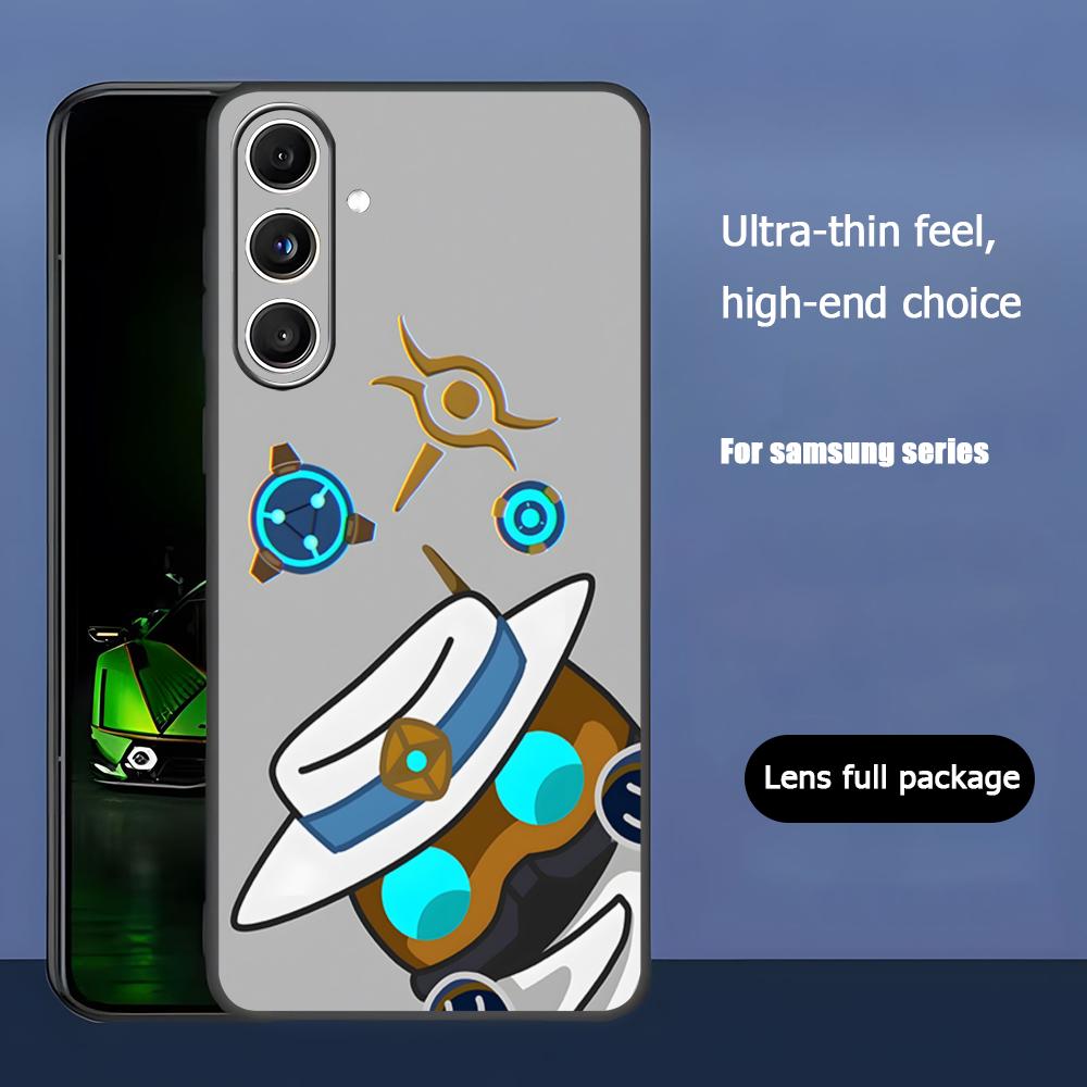 Горячий Чехол для телефона Valorant Cypher Для Samsung Galaxy S25 S24 S23 S22 S21 S20 Plus Ultra Note20 Мягкий Черный
