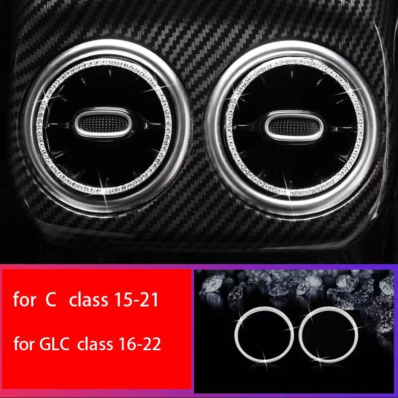 Для Mercedes Benz C GLC Class W205 X253 Накладка на центральную консоль с бриллиантами, кристаллическая наклейка, аксессуары для интерьера
