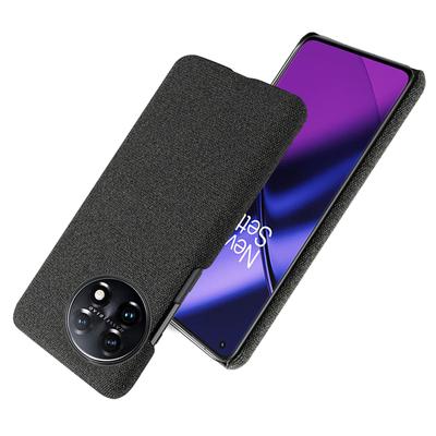 Для OnePlus 11 5G Нескользящий Тонкий Чехол для Мобильного Телефона Однотонный Жесткий ПК+Ткань Ударопрочный Чехол для Телефона