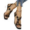 Fashion New Thick Heel Sandals for Women Large Size Casual Sandals Rhinestone High Heels Women's Shoes Metal Butterfly Party Wedding