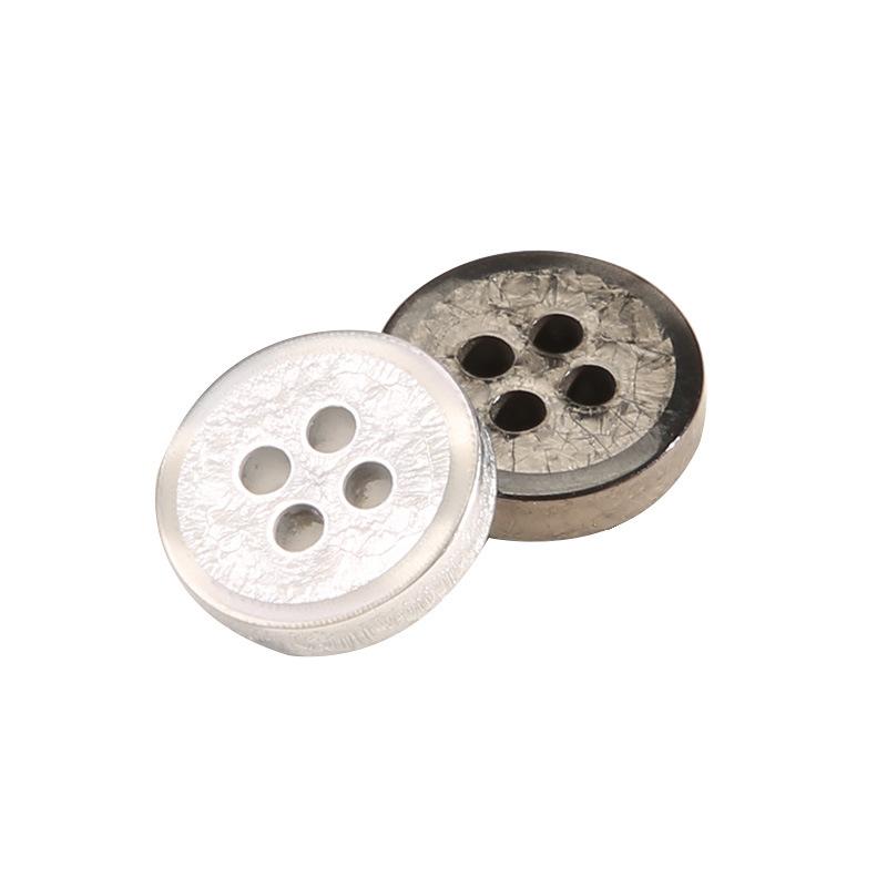 Черно-белая рубашечная пуговица круглая четырехглазая мужская и женская одежда полимерная пуговица детская рубашка пуговица для свитера аксессуары