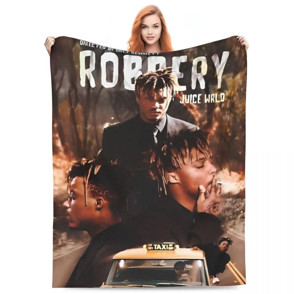 Juice Music Wrld Fuzzy Blankets The Party Never Ends Funny Throw Blanket for Sofa Bedding Lounge 200x150cm