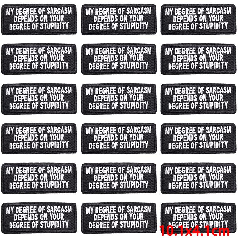 10Pcs/Lot Patch With Letters Iron On Patches For Clothing Thermoadhesive Patches On Clothes Slogan Proverb Patch For Clothes Sew