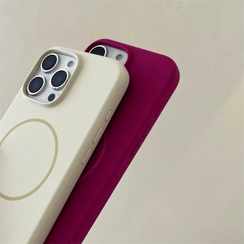 Роскошный жидкий силикон для Magsafe Чехол для iPhone 16 15 14 13 12 11 Pro Max Plus Магнитный беспроводной зарядный противоударный мягкий чехол