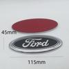 Автомобильная наклейка Ford 1 шт. 3D для Ford черная 115 мм 150 мм Значок-эмблема на капот автомобиля Передний капот Значок-наклейка на задний бампер Багажник
