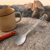 2 Pcs 3-in-1 Titanium Spork With Tail Hook Outdoor Spork Durable Camping Cutlery  For Camping