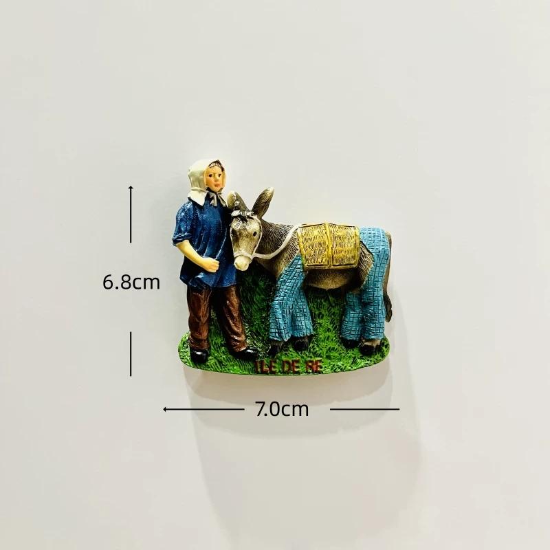 France Paris Saint Michel Mountain Resin Fridge Magnet Stickers Travel Souvenir Gift Landscape Refrigerator Magnet Home Kitchen Decor