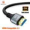 8K HDMI Кабель 8K@60Hz 4K@120Hz HDMI 2.1 Ультра Высокоскоростной 48 Гбит/с Адаптер Для RTX 3080 eARC HDR Видео Кабель ПК Ноутбук ТВ-приставка PS5