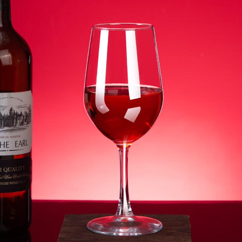 QINGPINGGUO Wine Glasses, Stemmed Cups, 350ml, Set of 6, Lead-Free Glass Bordeaux Wine Glasses, Grape Wine Glasses, Cocktail Glasses