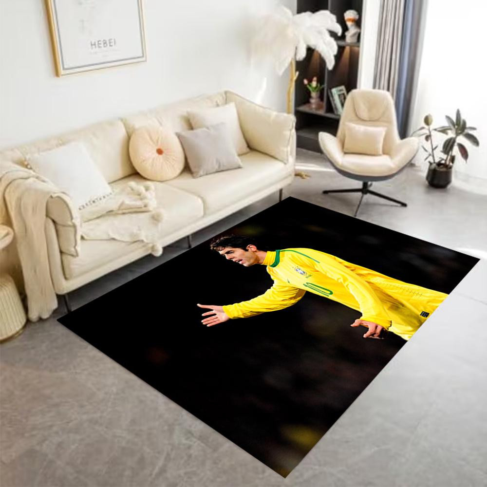 Brazilian Soccer Player Gesturing. Area Rug Design for Living Rooms Balcony Dormitory Bedrooms Anti-slip Rug Anime Office Decor Spiritual Gift