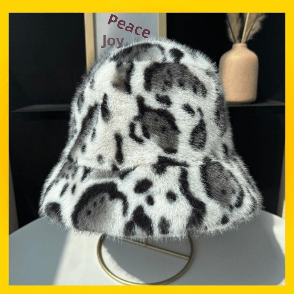 Retro Leopard Print Fisherman's Hat Leopard Print Autumn Winter Warm Hat for Daily Wear