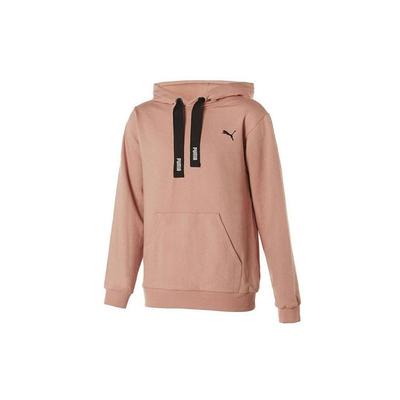 Puma Толстовка с капюшоном и логотипом на груди, мужская, розовая 897926-04