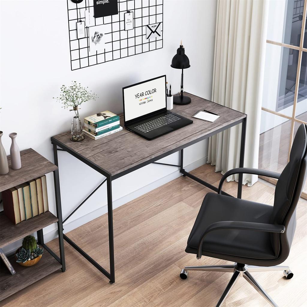 YEARCOLOR Computer Study Study Width 118cm x Depth Simple Work Gaming Easy to Load Capacity Brown Desk, Desk, Desk, 60cm, Foldable, Desk, Office,