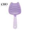 Scalp Massage Brush Cat Ear Self Cleaning Hair for Women, Vented Styling Faster Blow Drying, Detachable Curved Detangler