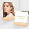 5/10Pcs Rustic Wedding Wooden Place Card Holders Photo Postcard Clip Stand Engagement Birthday Party Table Number Name Sign