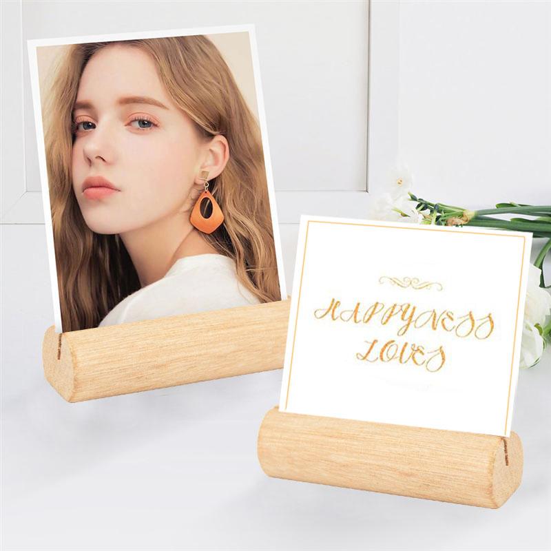 5/10Pcs Rustic Wedding Wooden Place Card Holders Photo Postcard Clip Stand Engagement Birthday Party Table Number Name Sign