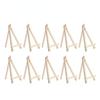 10Pcs Wood Mini Easel Frame Triangle Wedding Table Card Stand Display Holder Children Painting Craft Artist Supplies