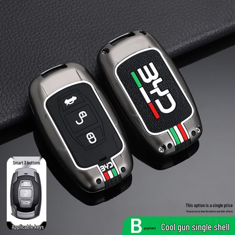BYD Song/Tang/Max Key Case: Creative Metal Shell for Old Models (G5, Surui, E5, Sirui, G6, Qin).