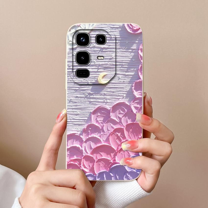 Для телефона Infinix Note 50 Pro Plus 40 50x Модный чехол с узорами «Звездное небо» и «Кот», Гладкий жидкий силикон, Высококачественный противоударный чехол для Infinix