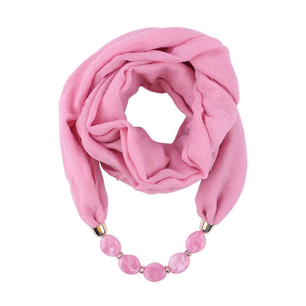 1Pcs Cotton Linen Necklace Scarf Resin Pendant Head Scarves  Costume Bead Decoration Accessories
