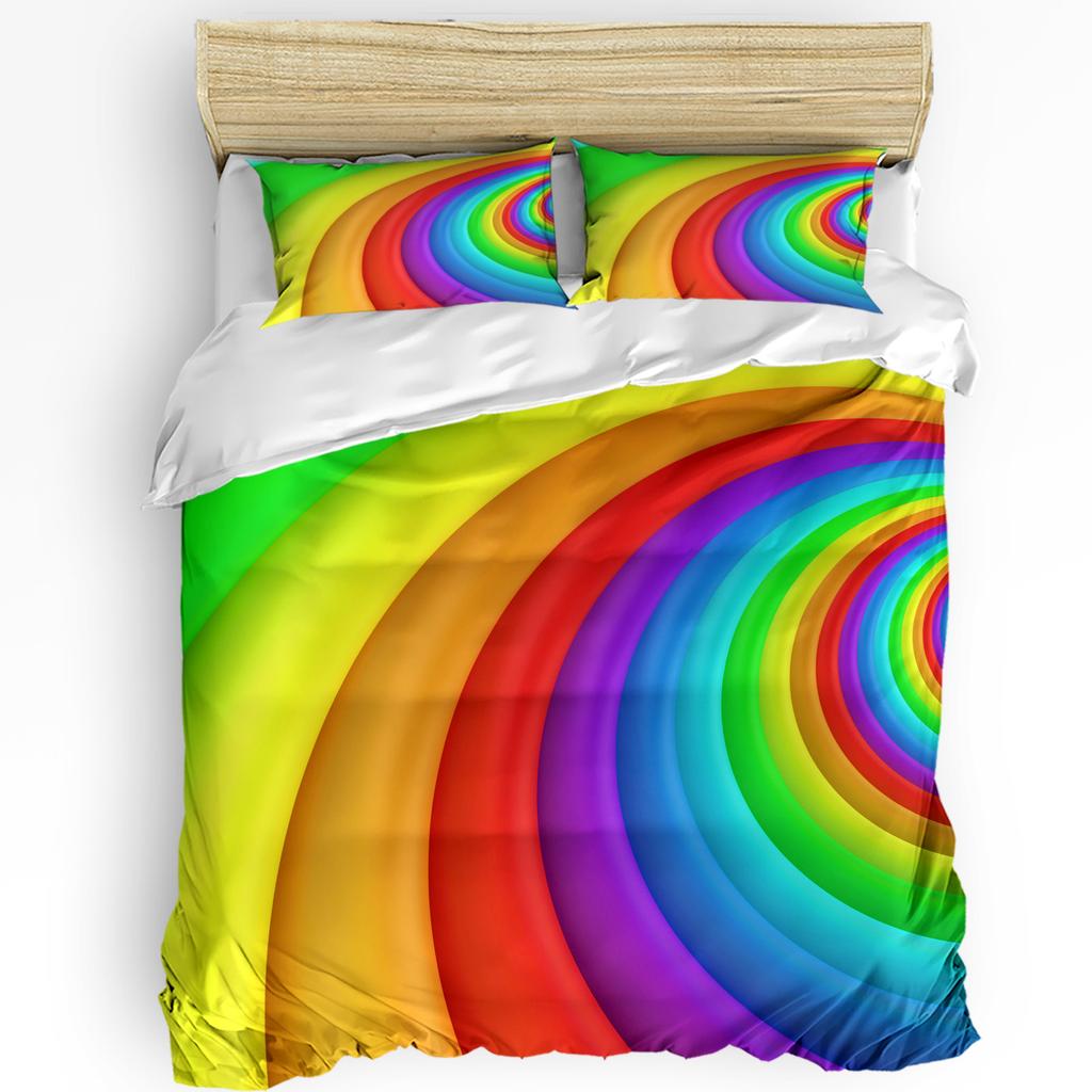 Радужный Красивый Луч Мечты Пододеяльник Комплект Постельного Белья Домашний Текстиль Пододеяльник Наволочки Комплект Постельного Белья для Спальни Без Простыни