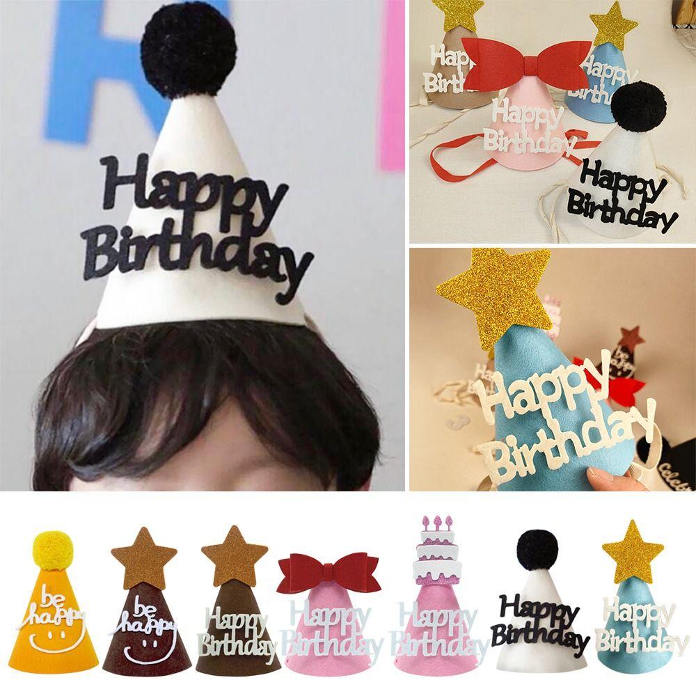Украшение для торта, головные уборы с днем рождения, милые вечерние шапки с короной на день рождения, аксессуары для вечеринок