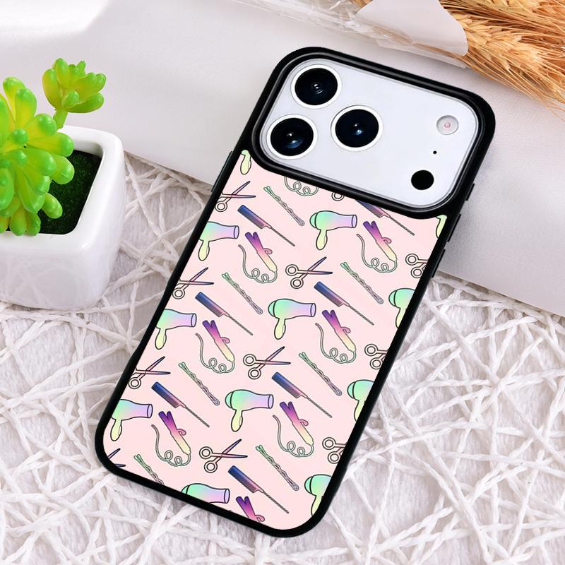 Love Hair Stylist Tools Phone Case for iPhone 17 Air 16 15 11 12 14 13 Pro Max Shockproof Cover