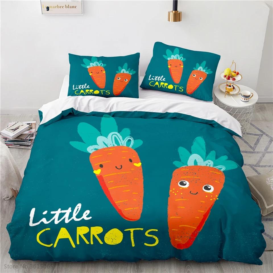 Cartoon 3d King Rabbit Printed Bedding Set Bed Linen Children Bedclothes Duvet Cover Sets Pillowcase Twin Full Queen King Size